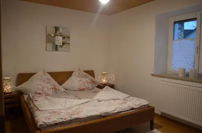Ein Bett oder Betten in einem Zimmer der Unterkunft Gemütliche Ferienwohnung
