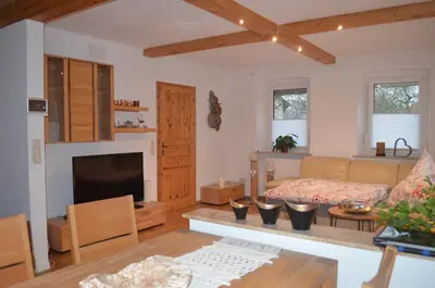 Ein Sitzbereich in der Unterkunft Gemütliche Ferienwohnung