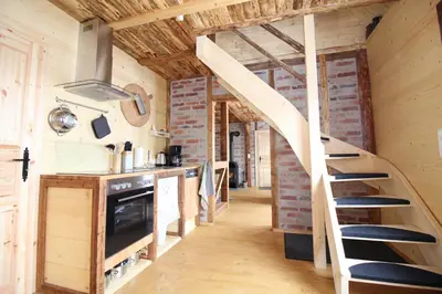Küche/Küchenzeile in der Unterkunft Ferienhaus Anno Dazumal, wie zu Großmutters Zeiten