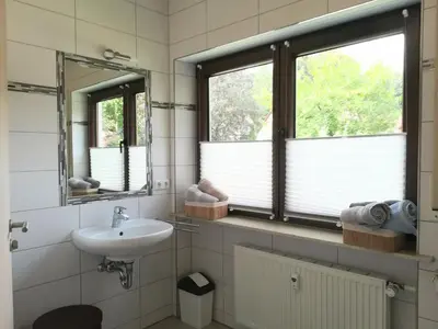 Ein Badezimmer in der Unterkunft Ferienwohnung Hopfengärtner