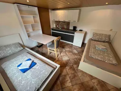 Ein Bett oder Betten in einem Zimmer der Unterkunft Gemütliche 1-Zimmer-Wohnung