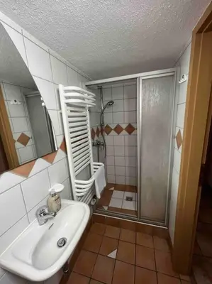 Ein Badezimmer in der Unterkunft Gemütliche 1-Zimmer-Wohnung