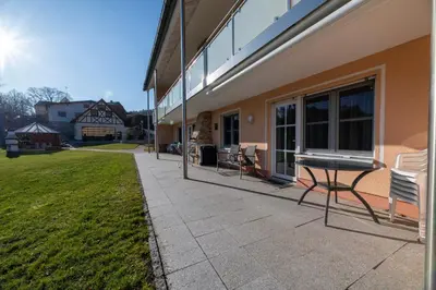 Das Gebäude in dem sich die Ferienwohnung befindet