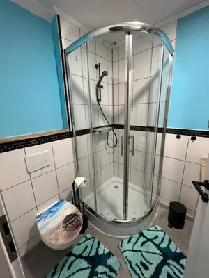 Ein Badezimmer in der Unterkunft Ferienwohnung Pfaffensteinblick
