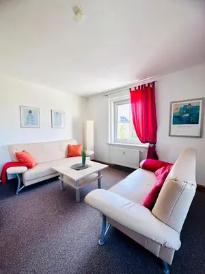 Ein Sitzbereich in der Unterkunft Ferienwohnung Johanngeorgenstadt
