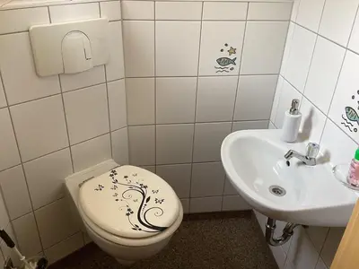 Ein Badezimmer in der Unterkunft Ferienhaus Wernesgrün