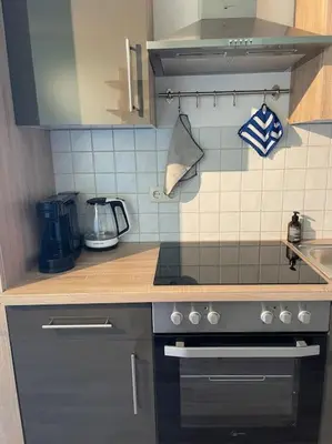 Küche/Küchenzeile in der Unterkunft Ferienwohnung in Antonshöhe, Nahe Stoneman