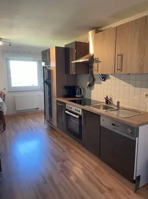 Küche/Küchenzeile in der Unterkunft Ferienwohnung in Antonshöhe, Nahe Stoneman