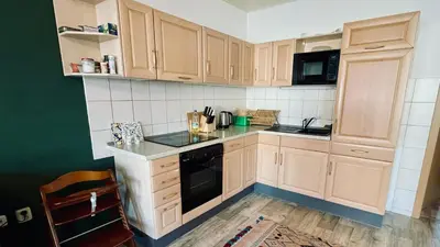 Küche/Küchenzeile in der Unterkunft Ferienwohnung Ida Pfeiffer