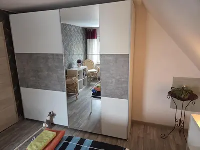 Ein Bett oder Betten in einem Zimmer der Unterkunft Ferienwohnung, Urlaub im Frankenwald