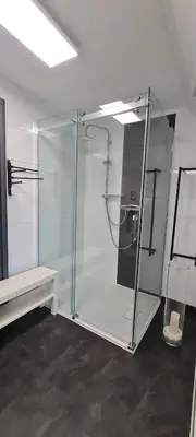 Ein Badezimmer in der Unterkunft Ferienwohnung, Urlaub im Frankenwald