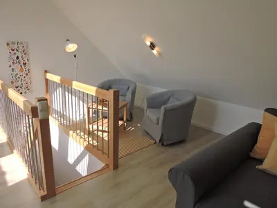 Ein Sitzbereich in der Unterkunft Ferienwohnungen Haus Sebastian