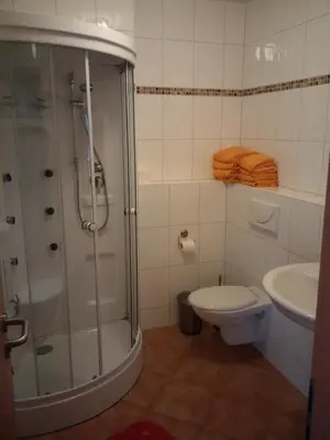Ein Badezimmer in der Unterkunft Ferienwohnungen Haus Sebastian