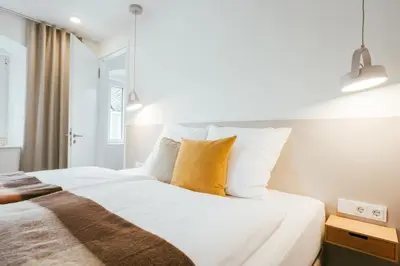 Ein Bett oder Betten in einem Zimmer der Unterkunft STADTQUARTIER Windischeschenbach