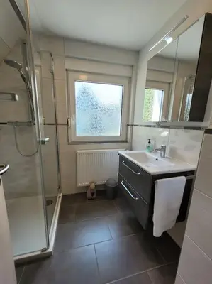 Ein Badezimmer in der Unterkunft Ulrich & Christa´s Ferienhaus