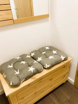 Ein Bett oder Betten in einem Zimmer der Unterkunft Ferienwohnung Schickolores