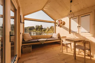 Ein Balkon oder eine Terrasse in der Unterkunft NaturResort Steinwald