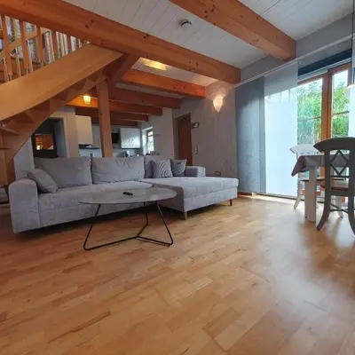 Ein Sitzbereich in der Unterkunft Ferienwohnung RELAX