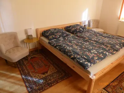 Ein Bett oder Betten in einem Zimmer der Unterkunft Natur pur im Erzgebirge