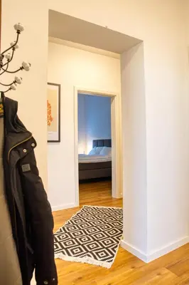 Ein Bett oder Betten in einem Zimmer der Unterkunft WEN BHF NEU & ZENTRAL in Weiden für bis zu 6 Personen