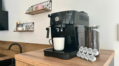 Kaffee-/Teezubehör in der Unterkunft Großzügiges Apartment im Loft-Stil