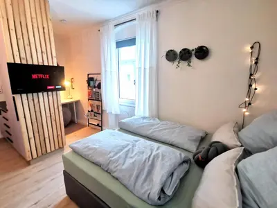 Ein Bett oder Betten in einem Zimmer der Unterkunft Der schönste Platz in der Altstadt