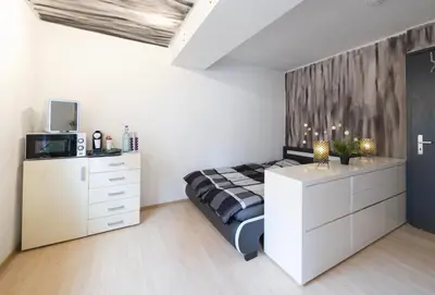 Küche/Küchenzeile in der Unterkunft Appartment Mühlberg Obermühle