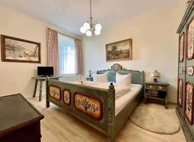 Ein Bett oder Betten in einem Zimmer der Unterkunft 3 Zimmer Apart Bergblick