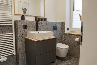 Ein Badezimmer in der Unterkunft Chalet Erwin