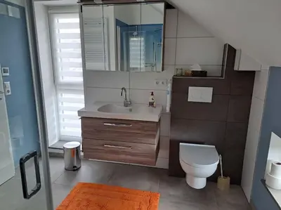 Ein Badezimmer in der Unterkunft Juliane`s Panorama-Domizil in Nemmersdorf