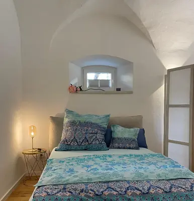 Ein Bett oder Betten in einem Zimmer der Unterkunft schloss1
