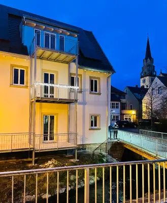 Das Gebäude in dem sich die Ferienwohnung befindet