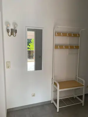 Ein Bett oder Betten in einem Zimmer der Unterkunft Ferienwohnung Blumenau