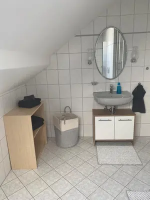 Ein Badezimmer in der Unterkunft Ferienwohnung Blumenau
