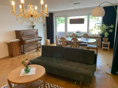 Ein Sitzbereich in der Unterkunft Ferienwohnung 