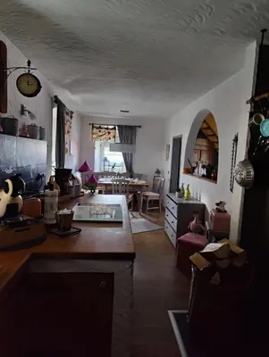 Ein Sitzbereich in der Unterkunft Landwohnung Max&Fritz