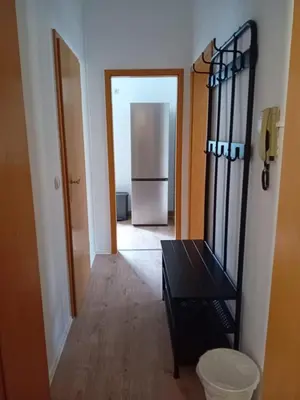 Ein Bett oder Betten in einem Zimmer der Unterkunft Zentral und ruhig in Auerbach