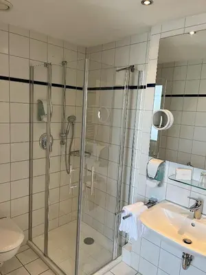 Ein Badezimmer in der Unterkunft Fichtelgebirgshof
