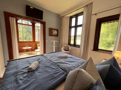 Ein Bett oder Betten in einem Zimmer der Unterkunft Villa Lattermann