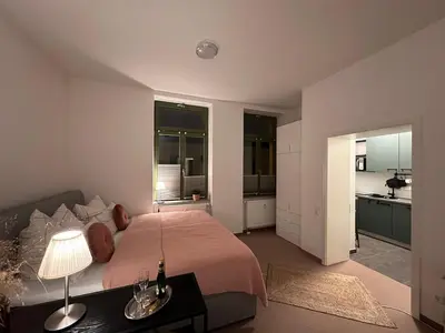 Ein Bett oder Betten in einem Zimmer der Unterkunft Strassi 1
