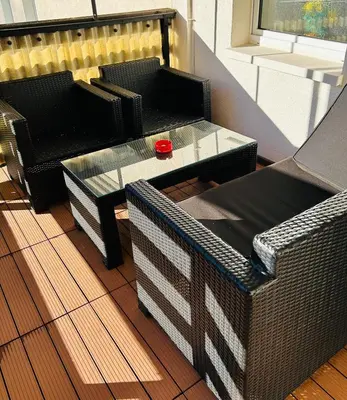 Ein Sitzbereich in der Unterkunft Apartment Conan