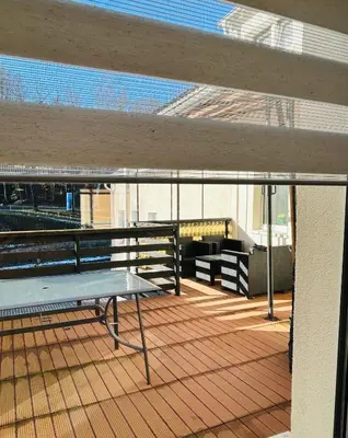 Ein Balkon oder eine Terrasse in der Unterkunft Apartment Conan