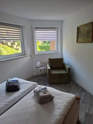 Ein Bett oder Betten in einem Zimmer der Unterkunft Ferienwohnung Kehrer