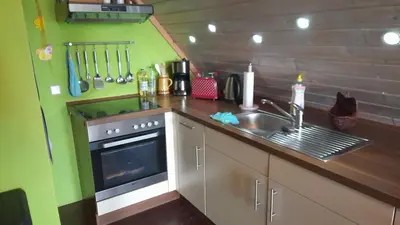 Küche/Küchenzeile in der Unterkunft Ferienwohnung im Traumhaus