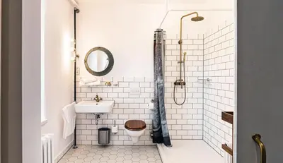Ein Badezimmer in der Unterkunft Weltraumbahnhof Rautenkranz - Steampunk Hotel