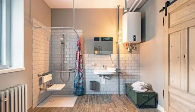 Ein Badezimmer in der Unterkunft Weltraumbahnhof Rautenkranz - Steampunk Hotel