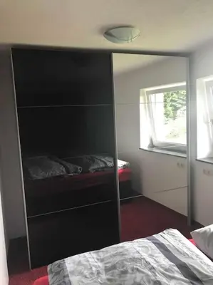 Ein Bett oder Betten in einem Zimmer der Unterkunft Ferienhaus in Schönheide im schönen Erzgebirge