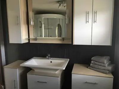 Ein Badezimmer in der Unterkunft Ferienhaus in Schönheide im schönen Erzgebirge