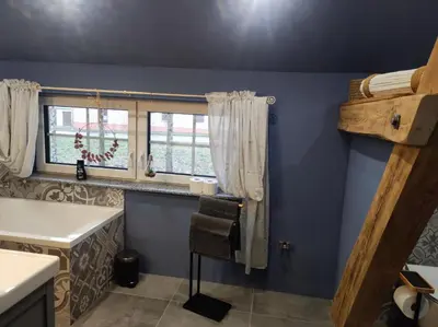 Ein Bett oder Betten in einem Zimmer der Unterkunft Ferienwohnung zum Getreidelager
