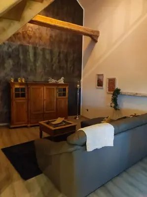Küche/Küchenzeile in der Unterkunft Ferienwohnung zum Getreidelager